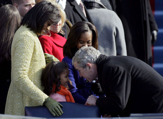 Bush and the Obamas